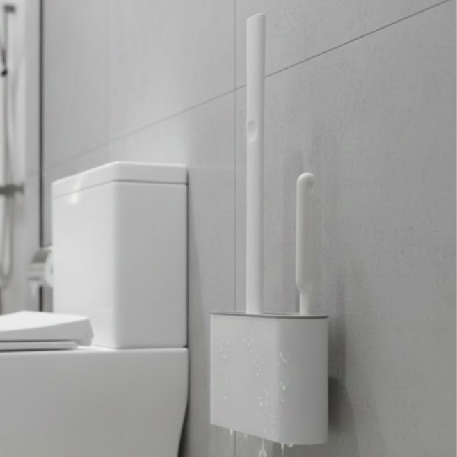 다이떼 변기닦이 실리콘변기솔 벽걸이 청소솔, 1개, 회색