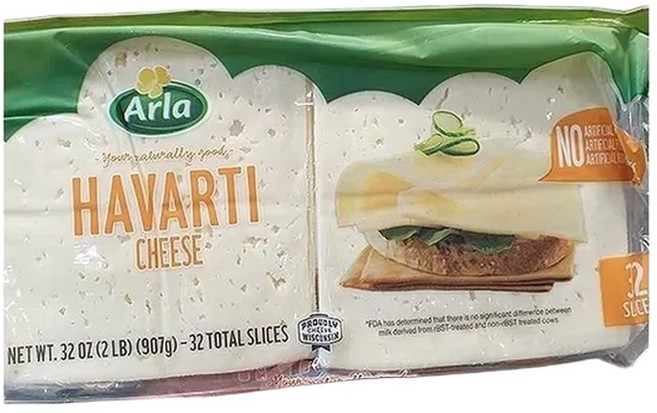 알라 Arla 하바티 슬라이스 치즈 HAVARTI CHEESE 32장 샌드위치 와인안주 a513151ice