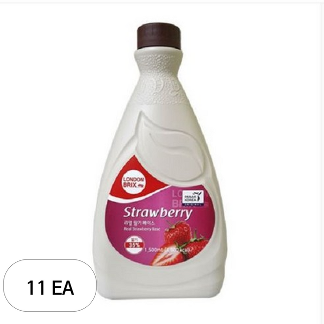 런던브릭스 리얼 딸기 음료 베이스, 1.5L, 11개