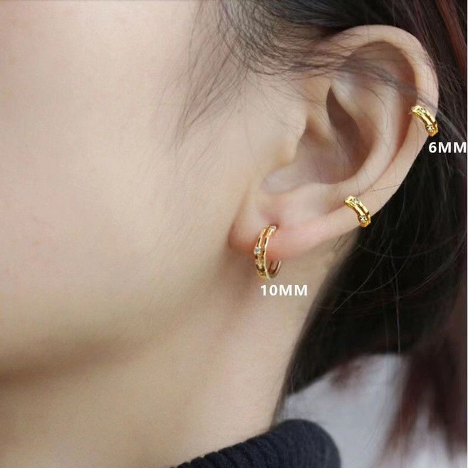 2025新潮款耳骨釘圈環 高檔小眾簡約ins風 養耳洞睡覺免摘