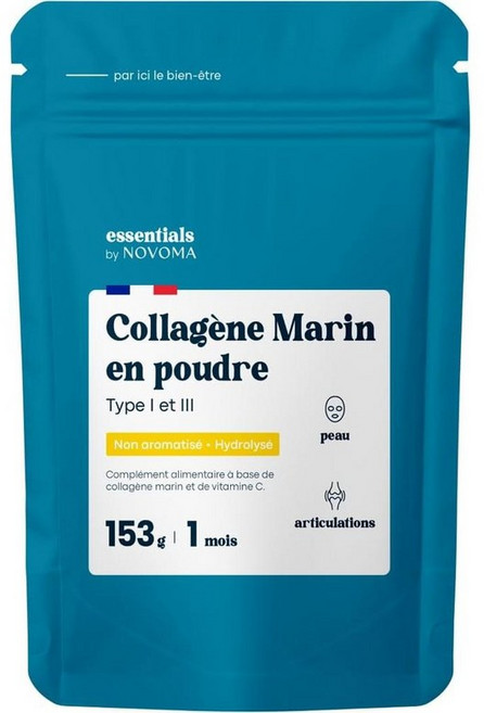 프랑스 노보마 NOVOMA Marine Collagen Powder 마린 콜라겐 파우더 Type 1 & 3, 4개, 153g