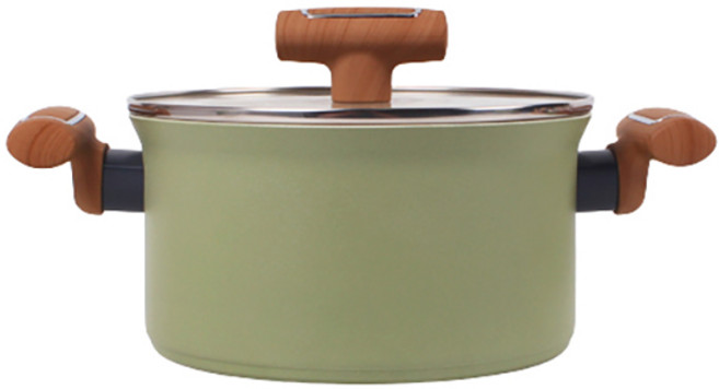 매직쉐프 매직쉐프 쁘띠블랑 IH 인덕션 냄비 (20CM 양수냄비/올리브), 양수냄비, 20cm-(올리브), 1개