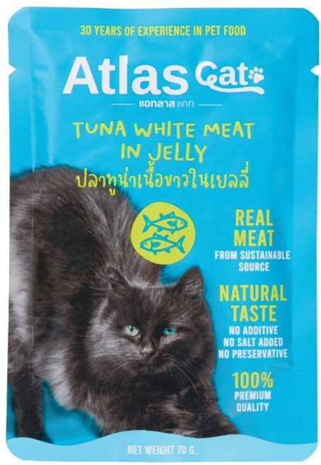 아틀라스 파우치 고양이간식, 70g, 1개, 흰살참치 젤리