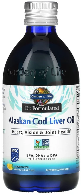 가든오브라이프 닥터 포뮬레이티드 알래스칸 대구 간유 EPA DHA 플러스 DPA 레몬 맛, 1개, 400ml - 쿠팡
