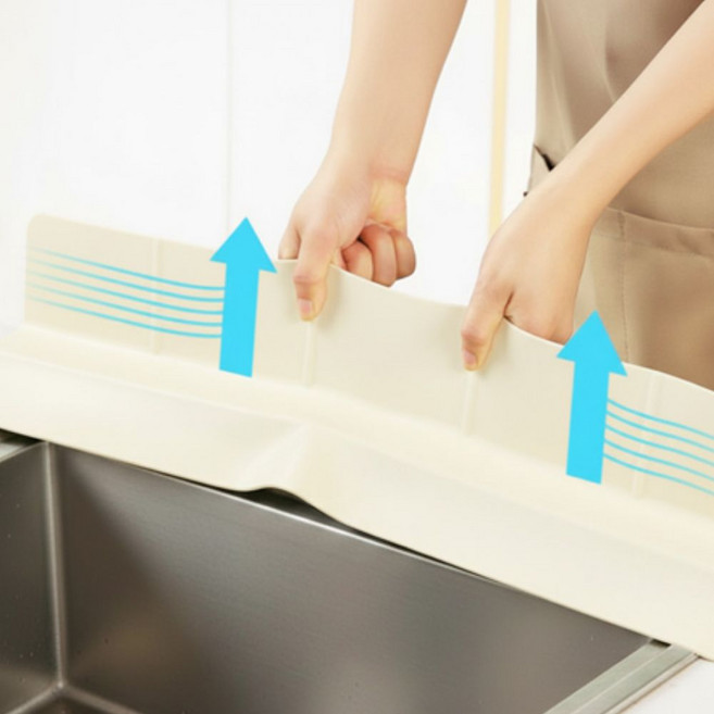 흡착식 처마형 싱크대 물막이, 아이보리, 1개