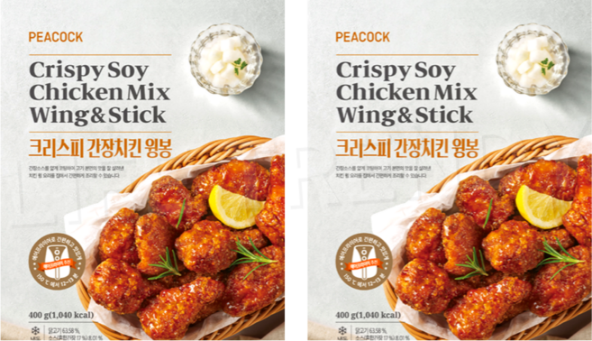 피코크 크리스피 간장치킨 윙봉, 2세트, 400g