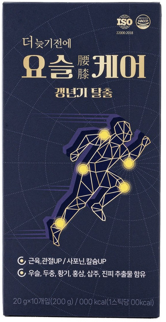 요통 허리통증 갱년기예방 요슬케어한방비책, 200g, 2개