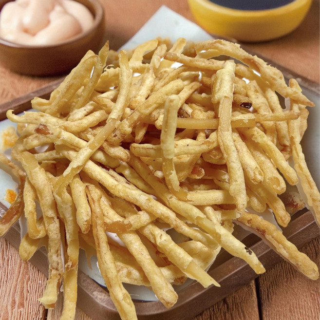 후라이드 오징어 진미채 튀김 1kg /간식 오징어튀김 후라이드 크리스피 분식 안주 간편 대용량 오징어, 1개