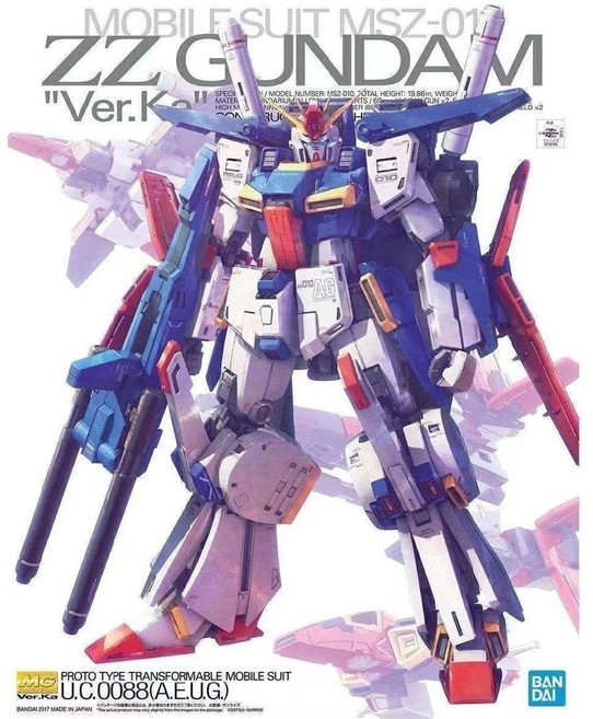 Yono MG 더블 제타 건담 Ver.Ka (ZZ 건담) 반다이, 1개, 1개