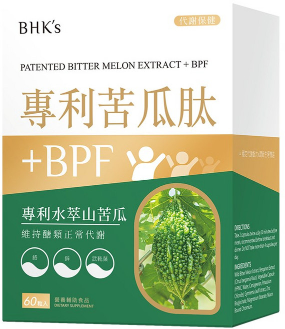 BHK's 專利苦瓜肽+BPF 維持醣類正常代謝, 1個, 60顆