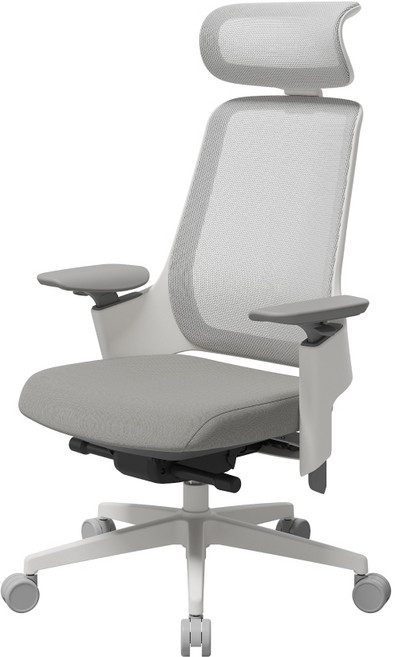 SIDIZ GX 人體工學網背電競椅, 白框淺灰