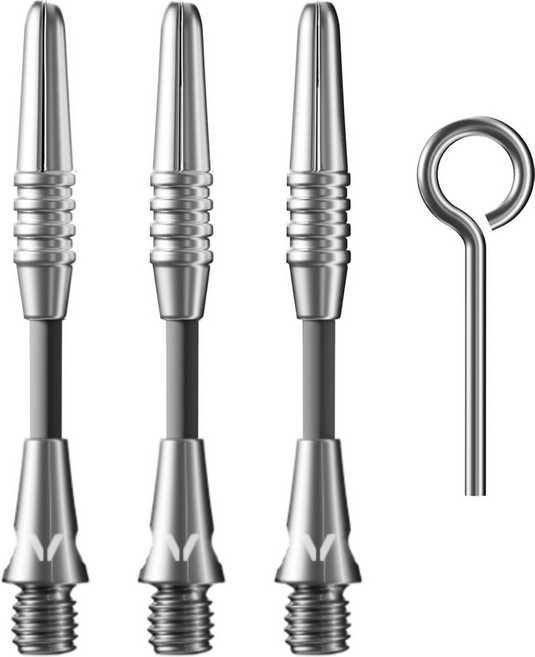 바이퍼 카본 파이버 고성능 초경량 다트 샤프트 3개 세트, InBetween, Silver