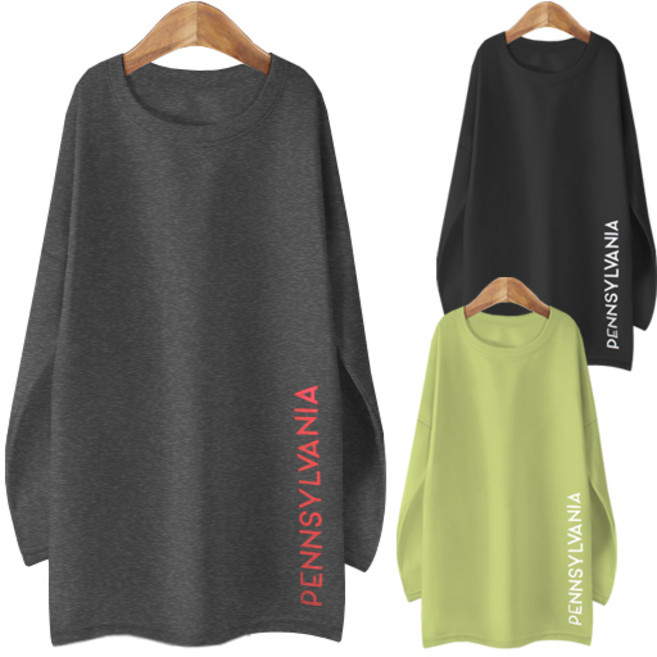 블론디 펜실베니아_100%국내생산 기모롱티셔츠