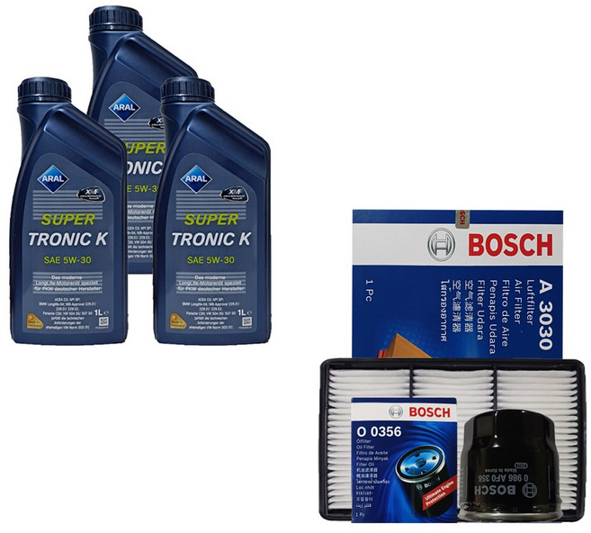 모닝 어반 가솔린 아랄 수퍼트로닉 K 5W30(3L)/SP 엔진오일세트 0356-3030, 1개