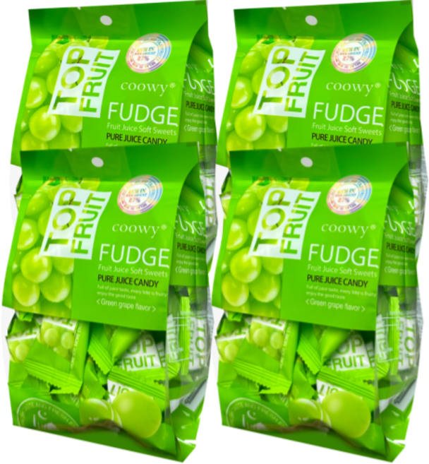 탑젤리 청포도젤리 coowy fudge 탑푸르트 까먹는 포도젤리, 4개, 320g