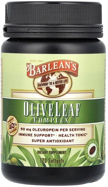발린스 Barleans (발린스) 올리브 잎 복합체 소프트젤 120정, BAR70009, 1개 - 쿠팡