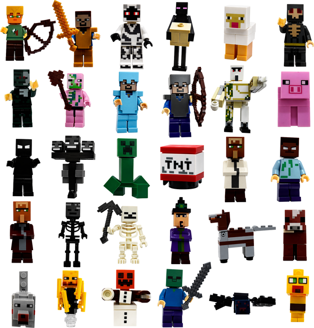 마크 피규어 캐릭터 30종 블럭 스타일 미니피규어, 1개