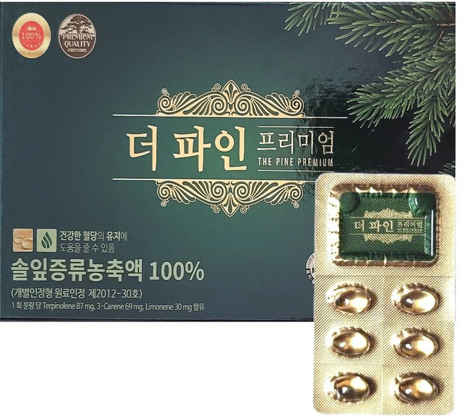 더파인프리미엄 솔잎증류농축액 13.5g, 90정, 1박스