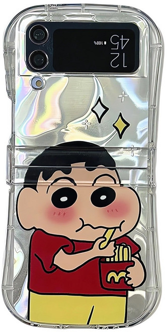 아펙시움 갤럭시 z플립3 z플립4 z플립5 z플립6 z플립7 힌지보호 휴대폰케이스 밀크티 마시는 남자아이