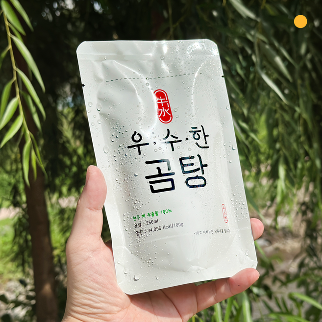 직접 끓이는 수제 한우 사골 곰탕 무첨가 아이 곰국, 6개, 250ml