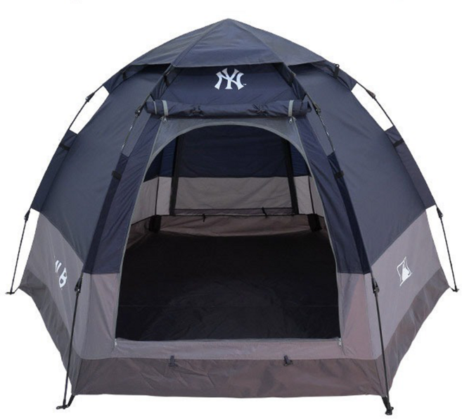 MLB 원터치 5~6인 가족 자동 패밀리 육각텐트 LA다저스