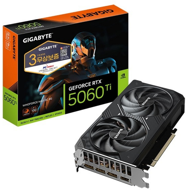 [GIGABYTE] 지포스 RTX 5060 Ti WINDFORCE MAX OC D7 8GB 피씨디렉트