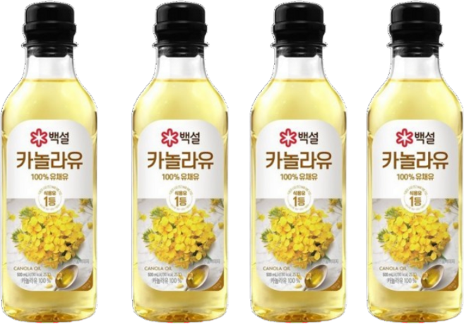 백설 카놀라유 500ml 4개