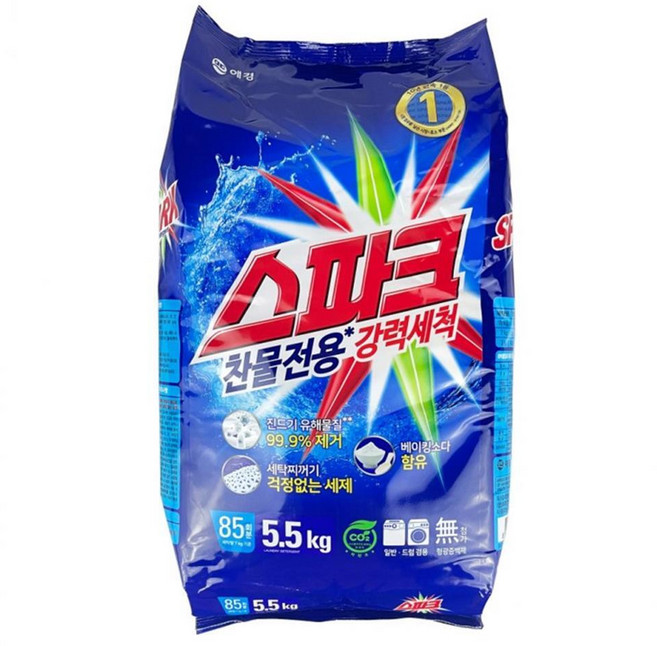 찬물전용 섬유속 진드기 박멸 분말세제 일반드럼겸용 5.5kg 세탁 향기 묵은때, 1개