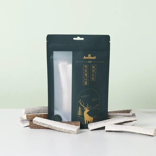 이프애니멀 녹각스틱 강아지껌 오래먹는간식 치석제거 개껌 사슴뿔 (3스틱), 1개, 65g - 쿠팡