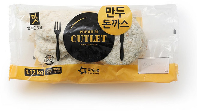 아워홈 행복한맛남 만두 돈까스, 1.12kg, 1개