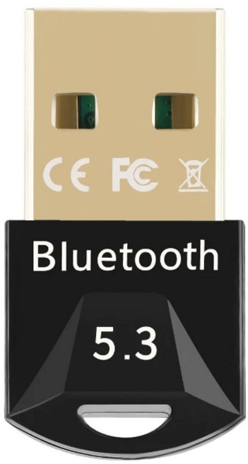 E★Store 電腦藍芽接收器 免驅隨插即用 支援Win7/10/11, 1個, 藍芽5.3接收器, 黑色, 藍芽接收器5.3