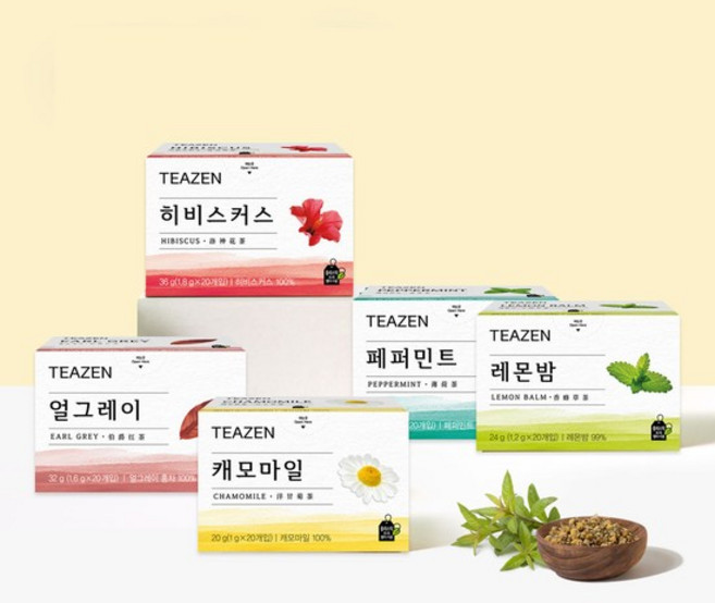 [1+1] 홍차 허브티 20티백 (얼그레이캐모마일페퍼민트히비스커스레몬밤), 08)얼그레이+히비스커스, 1.6g, 20