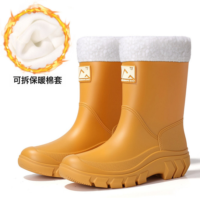 時尚女士雨靴中筒水鞋戶外簡約成人雨鞋防水防滑耐磨膠鞋