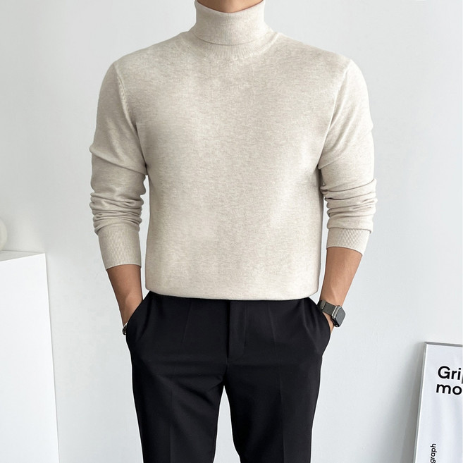 데일트 남자 퍼펙트 스판 목폴라 터틀넥 니트