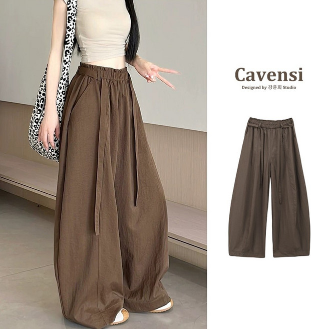 Cavensi 韓系彎刀褲 寬褲