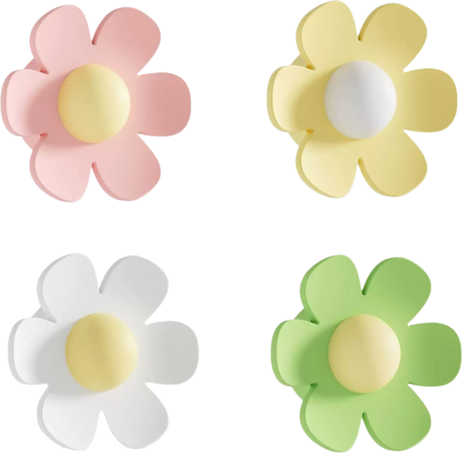 픽클리 세면대 악취방지 해충마개 실리콘 오버플로우 캡 플라워, 4개