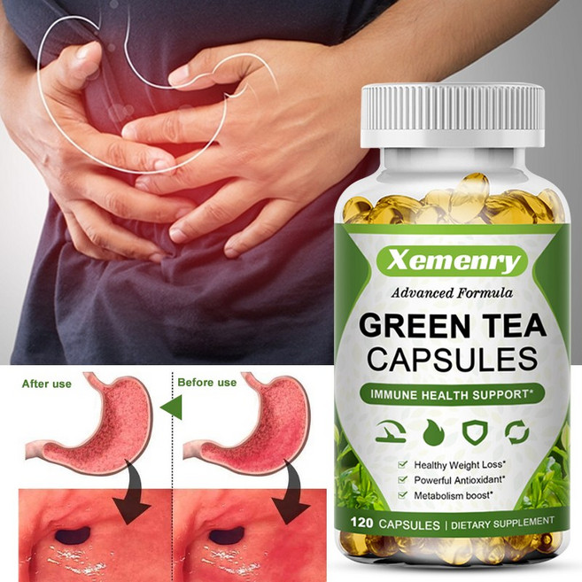 녹차 추출물 캡슐 - 폴리페놀 98% EGCG 체중 감량 식욕 조절, 1개, 30정