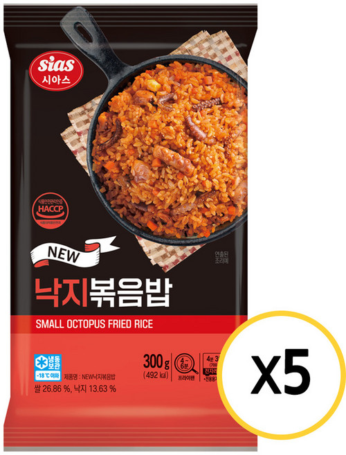[현대프리마켓] 시아스 낙지 볶음밥, 300g, 5개