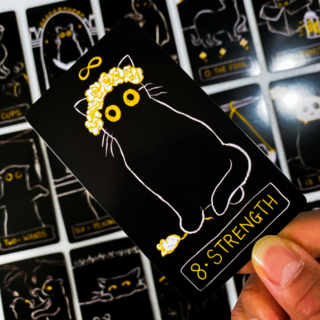 타로하루 프리미엄 타로 카드 세트, 블랙 캣, 1개