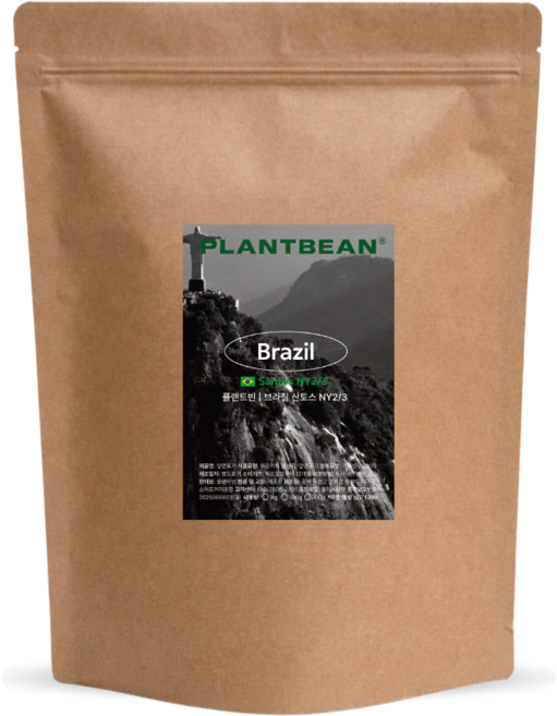 [산미없는] 브라질 산토스 NY2/3 원두커피 1kg 중강배전 고소 너트 크리미, 1개, 홀빈(분쇄안함)
