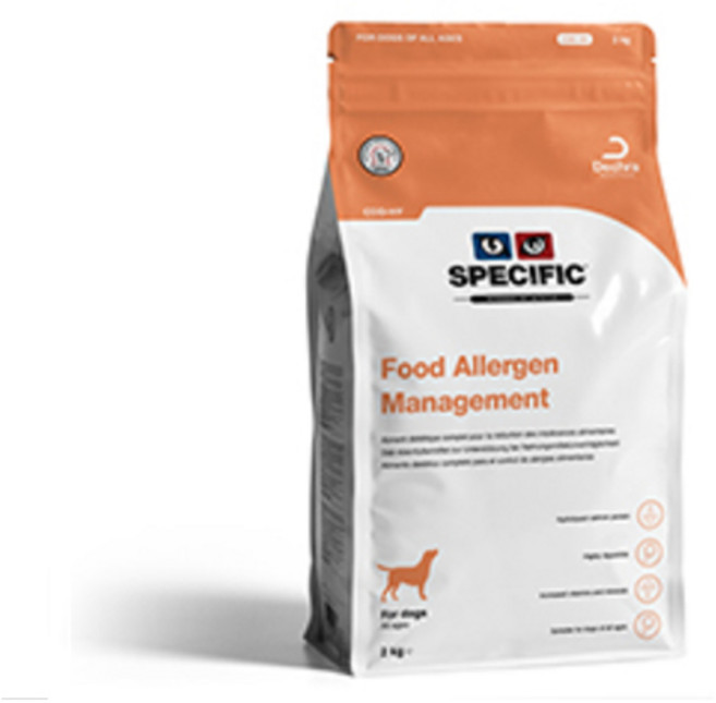 스페시픽 CDD-HY FOOD ALLERGY MANAGEMENT 2kg 1cm알갱이 강아지 식이알러지 처방사료 3 000달톤가수분해, 1개