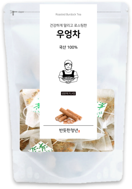 국산 볶은 우엉차 생분해 티백 HACCP 인증, 1g, 1개, 30개입