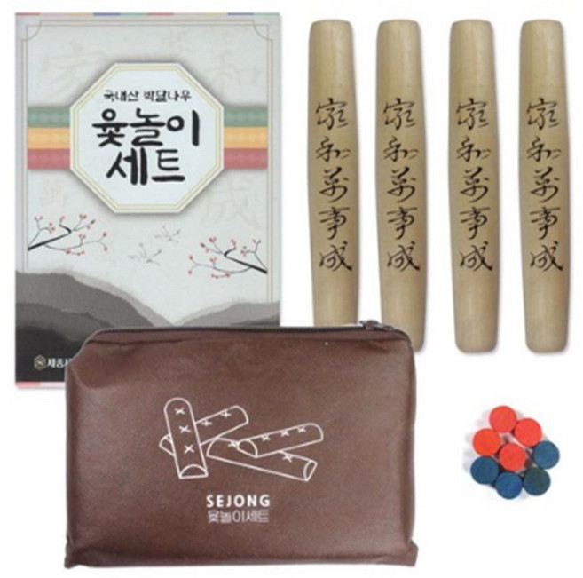 MD12000 윷놀이세트 국내산 박달나무 윷세트 KC인증+3564EA new*77803Jj, 혼합색상, 1세트