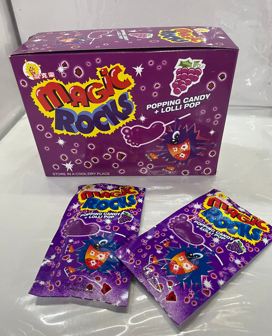 龍衆樂 MAGIC ROCKS 夾心棒棒糖 葡萄口味, 15g, 20個