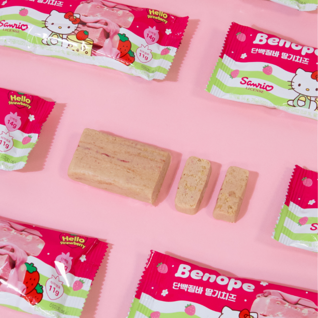 베노프 프로틴바 소프트바 딸기치즈, 10개, 60g