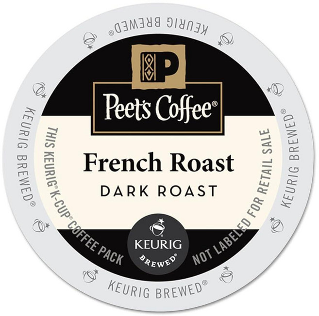 Peet's Coffee Keurig K-Cup 포드 버라이어티 팩 100% 아라비카 커피 - 루미노사 브렉퍼스트 블렌드 카페 도밍고 유기농 알마 데 라 티에라 하우스, French Roast, 22 Count (Pack of 1), 블랙