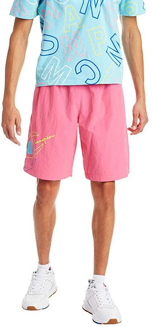 Champion 남성용 크링클 나일론 반바지 Reef Pink