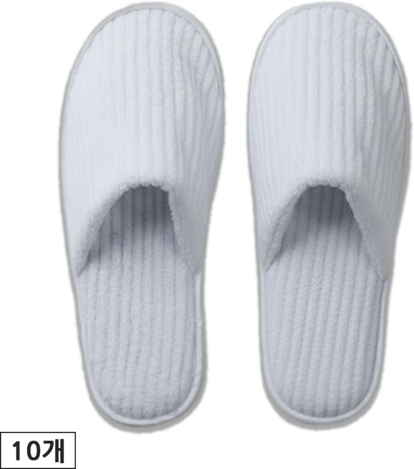 일회용 호텔 슬리퍼 고급 타올천 10켤레, 10개, 화이트