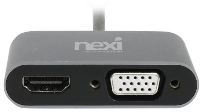 USB Type-C to HDMI RGB VGA 동시 출력 USB3.0 PD충전 컨버터 NX1313