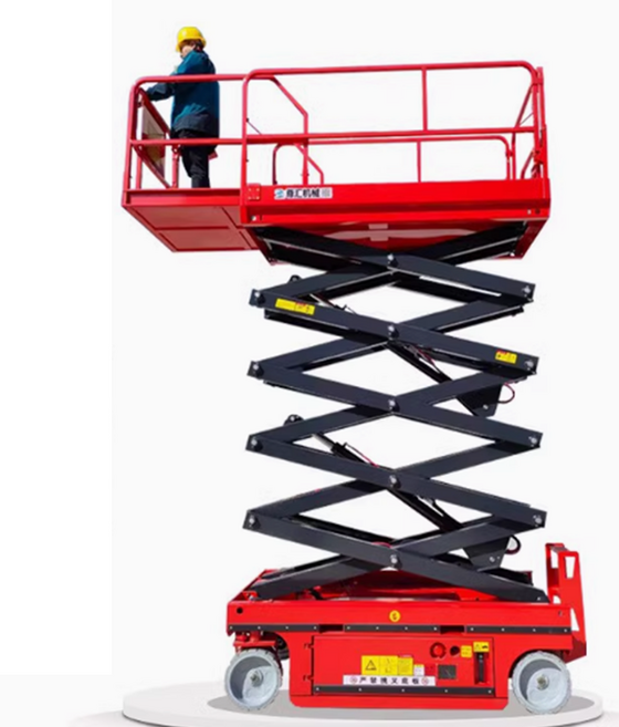 영일안전 이동식 높이 조절 전동 유압 리프트 작업차 사다리차 고소작업대, 1개
